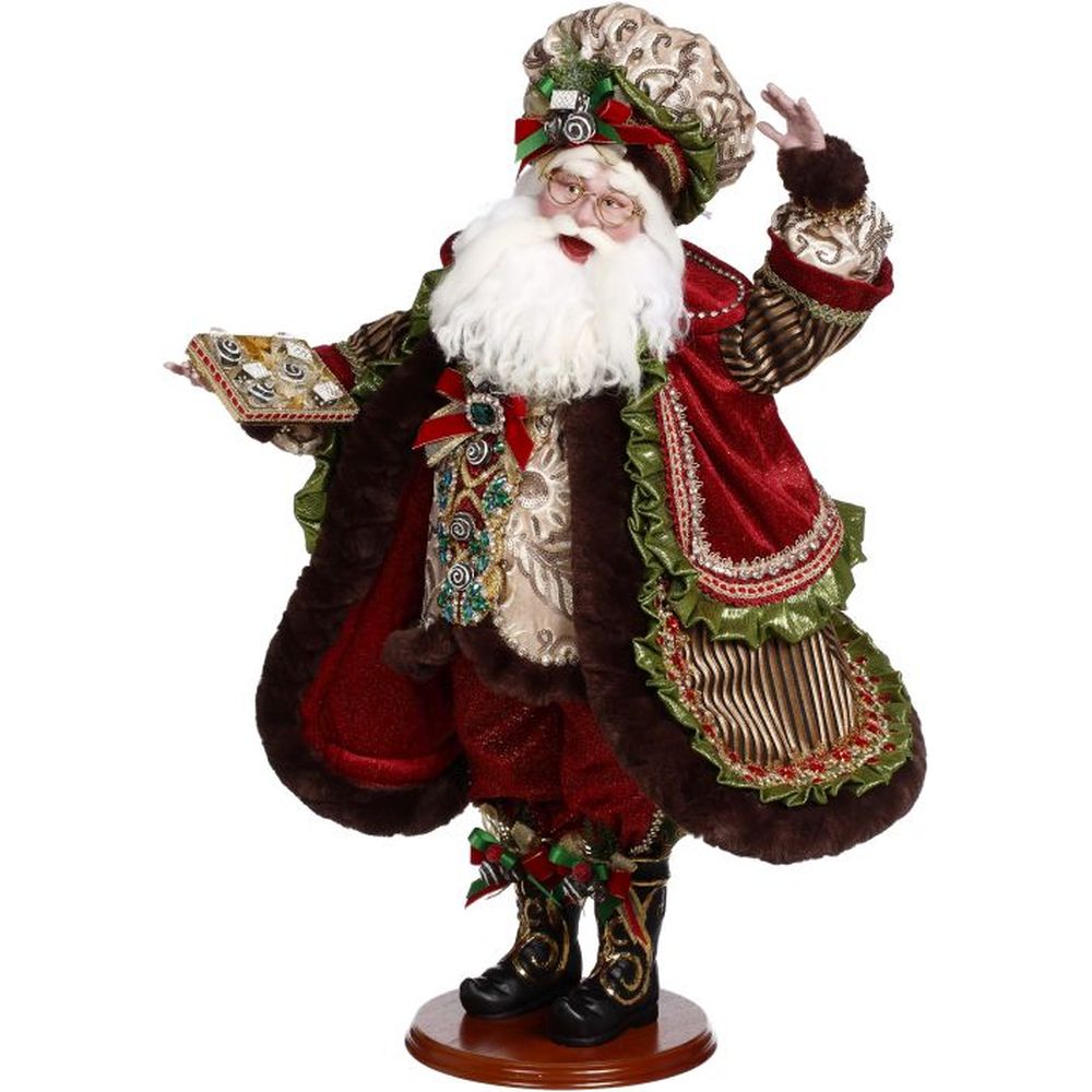 Mark Roberts Christmas 2023 Chocolatier Santa Figurine - 26 Inches