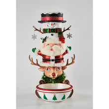 Load image into Gallery viewer, Katherine&#39;s Collection 2022 Merry Kitschmas Stacked Bowls, 22.5&quot;.