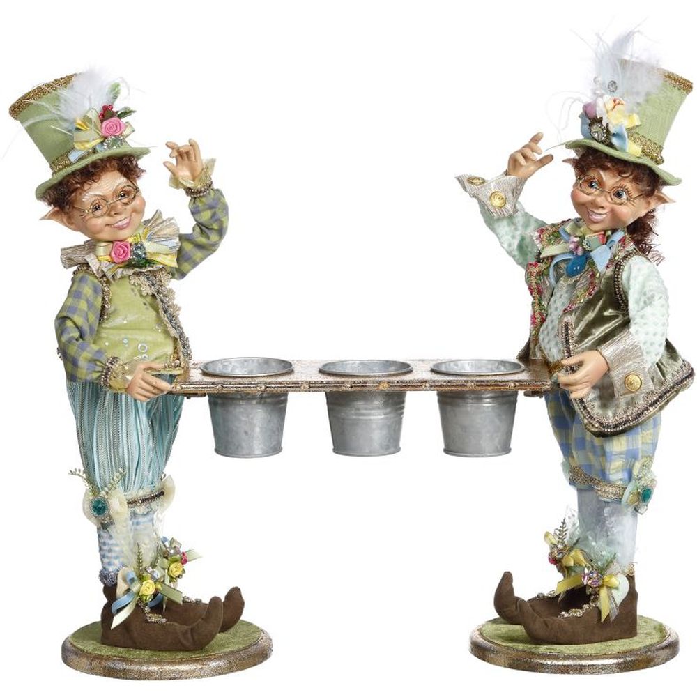 Mark Roberts Spring 2023 Kitchen Gardener Elves Figurine, Set of 2 20 Inches