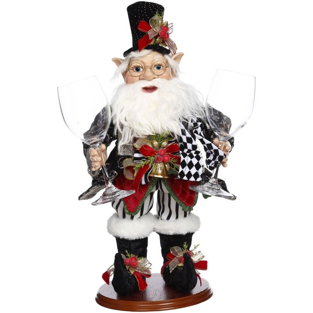 Mark Roberts Christmas 2020 Collection Elf with Wine Glasses 20-Inch Figurine
