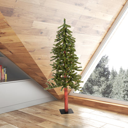Vickerman 4' x 25.5" Natural Alpine Christmas Tree, Warm White LED Lights