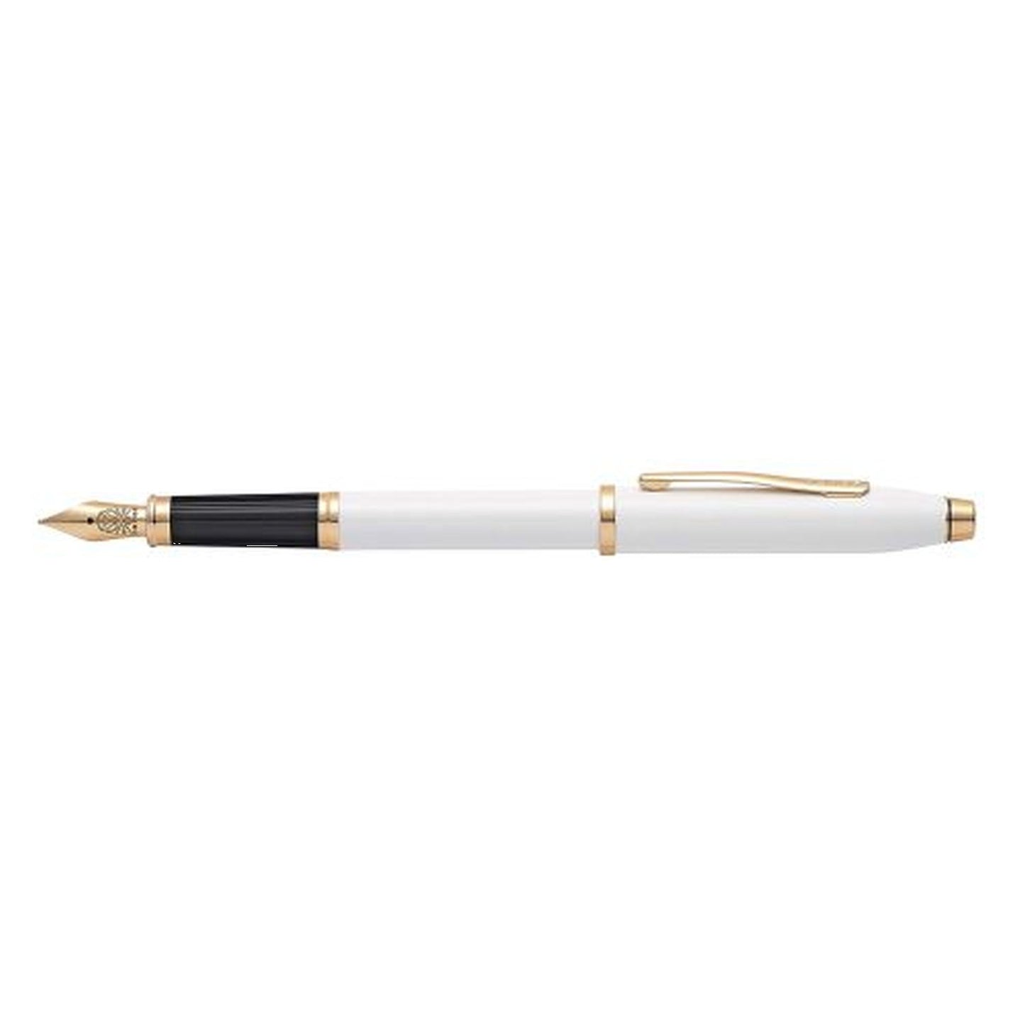Pearlescent White Lacquer with Medium Nib Fountain Pen, 5"