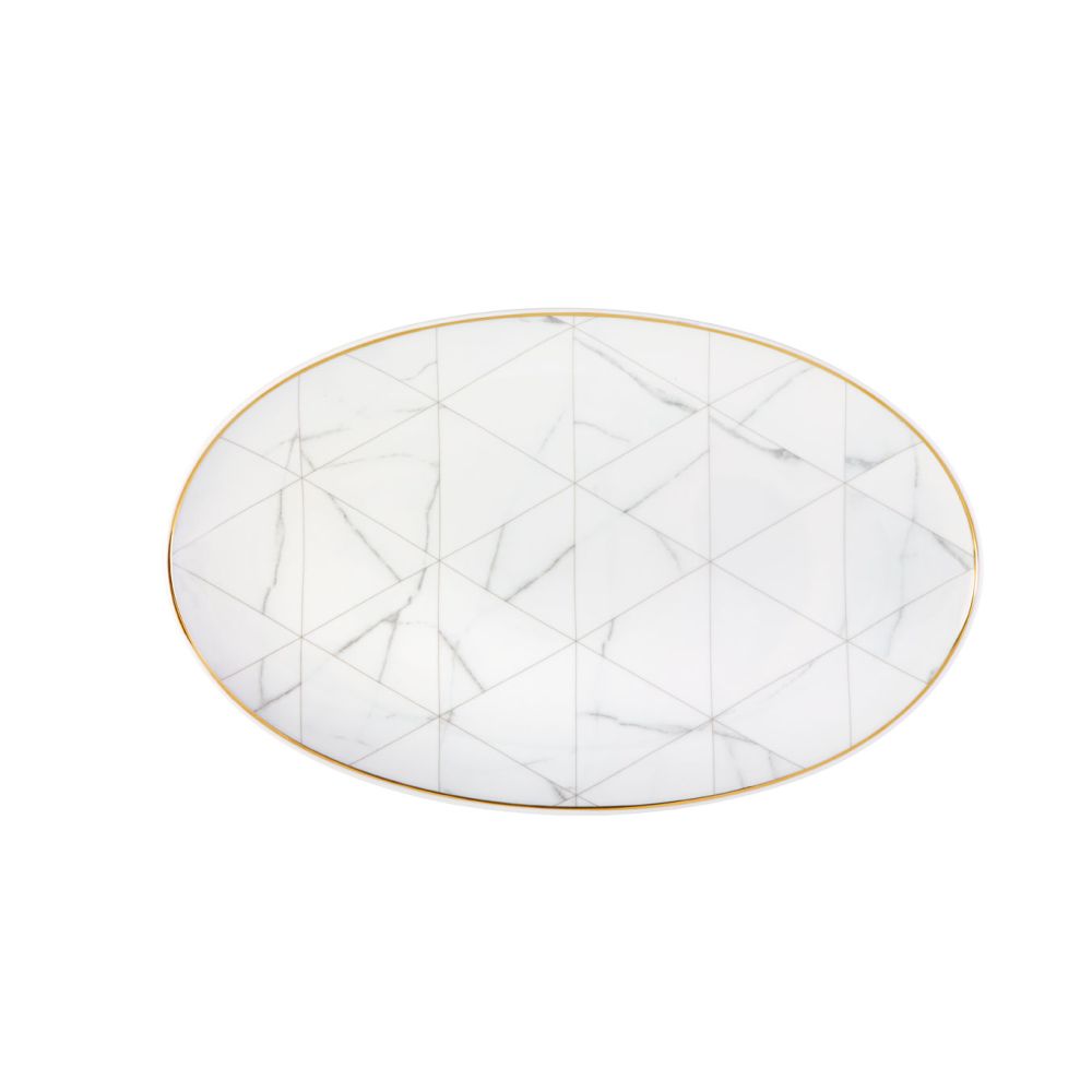 Vista Alegre Carrara Large Oval Platter, 16"