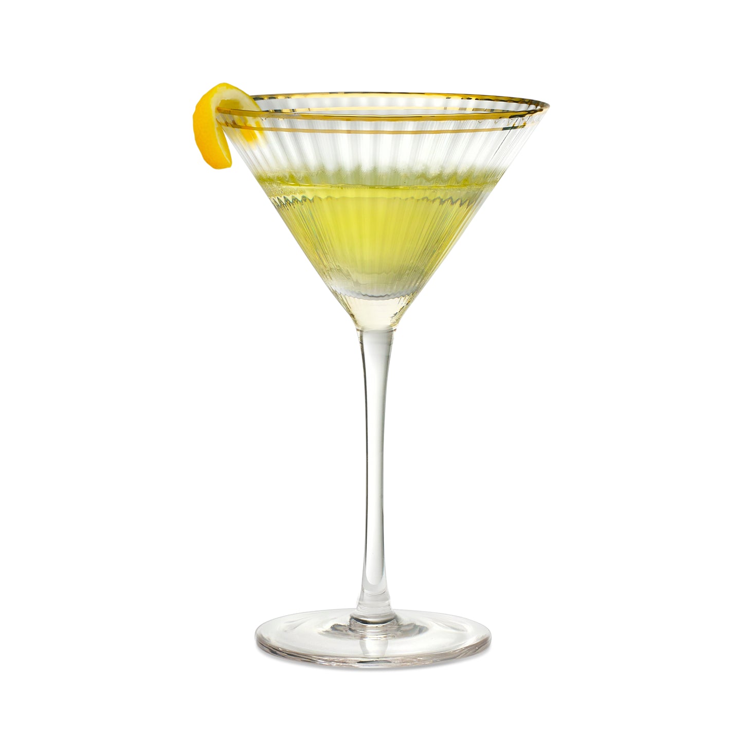 Qualia Glass Gold Rocher Martini Set Of 4