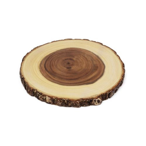 Lipper International Acacia Bark Board without Feet - Medium, Brown