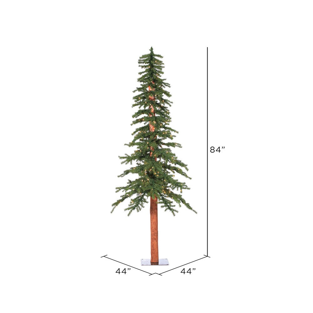 Vickerman 7' Natural Alpine Artificial Christmas Tree, Clear Incandescent Lights