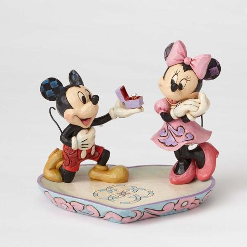 Disney Traditions By Js-Mickey Proposing To Minnie Ring Dish, 1"