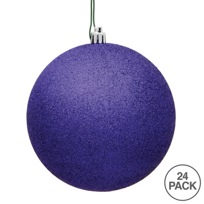 Vickerman 2.4" Purple Glitter Ball Ornament, 24 per Bag, Plastic