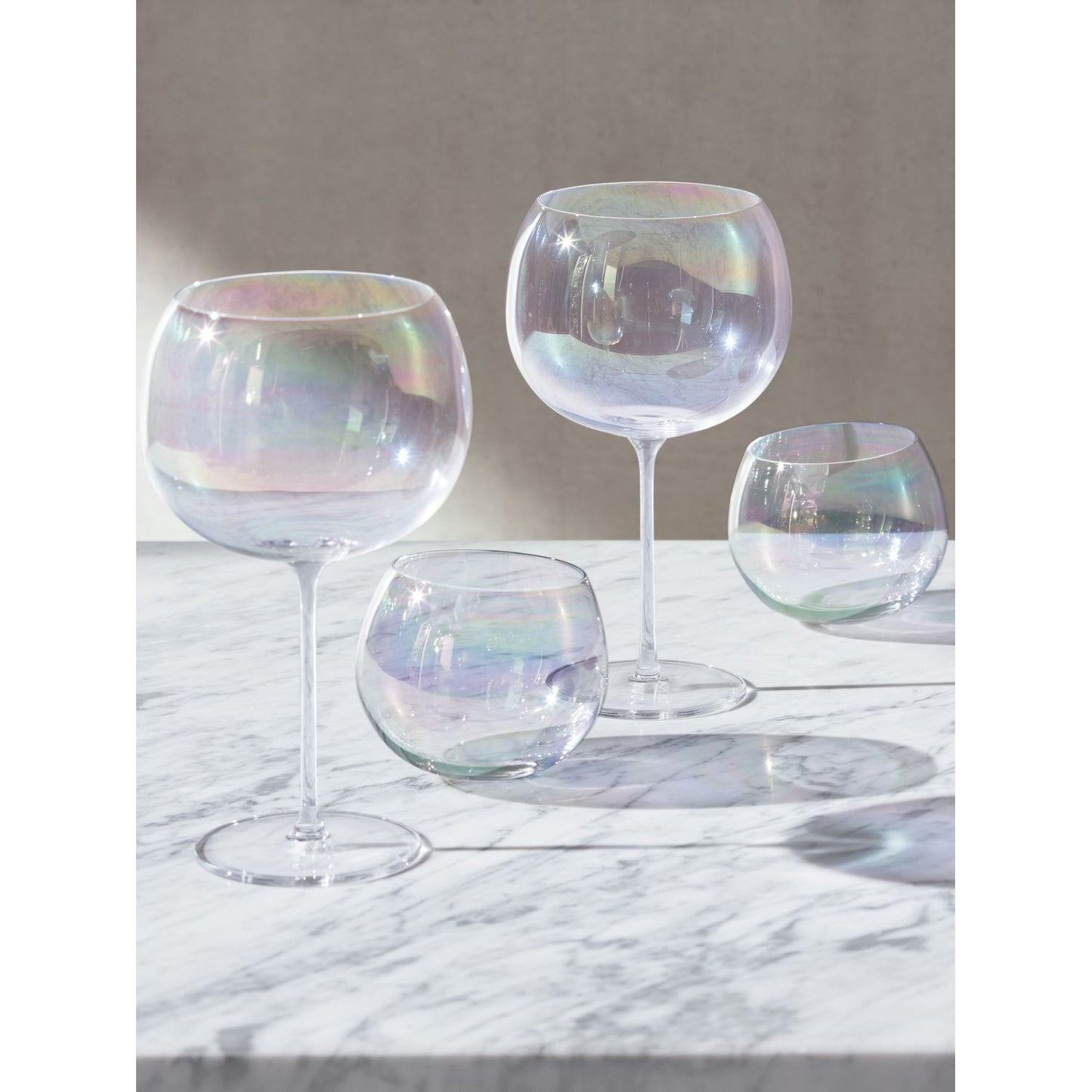 LSA International Bubble Balloon Glass 680Ml Pearl Set Of 4