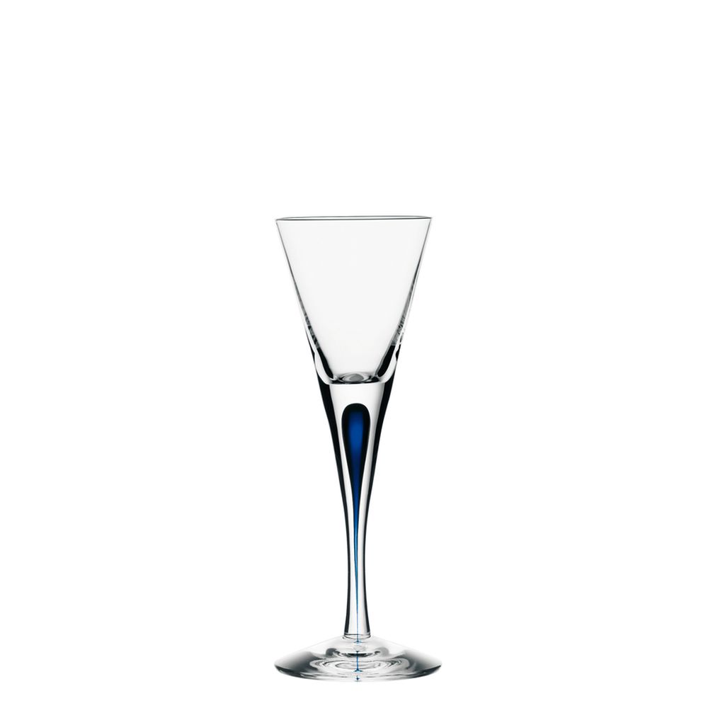 Orrefors Intermezzo Blue Snaps Stemglass, Glass, Blue