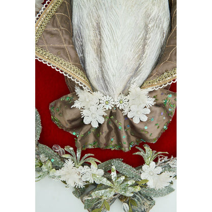 Katherine's Collection 2022 Mistletoe Magic Deer Wall Plaque White Resin