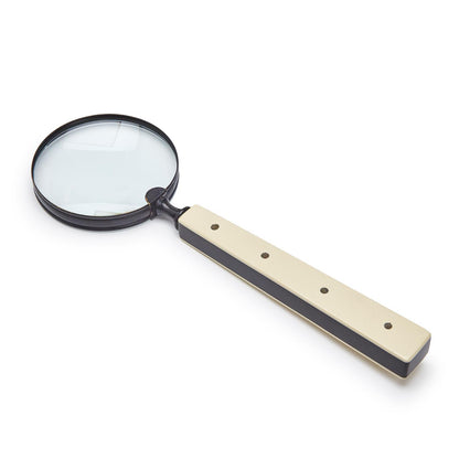 Two's Company Beaumont Magnifier With 2.5X Magnification - Resin/Brass/Glass