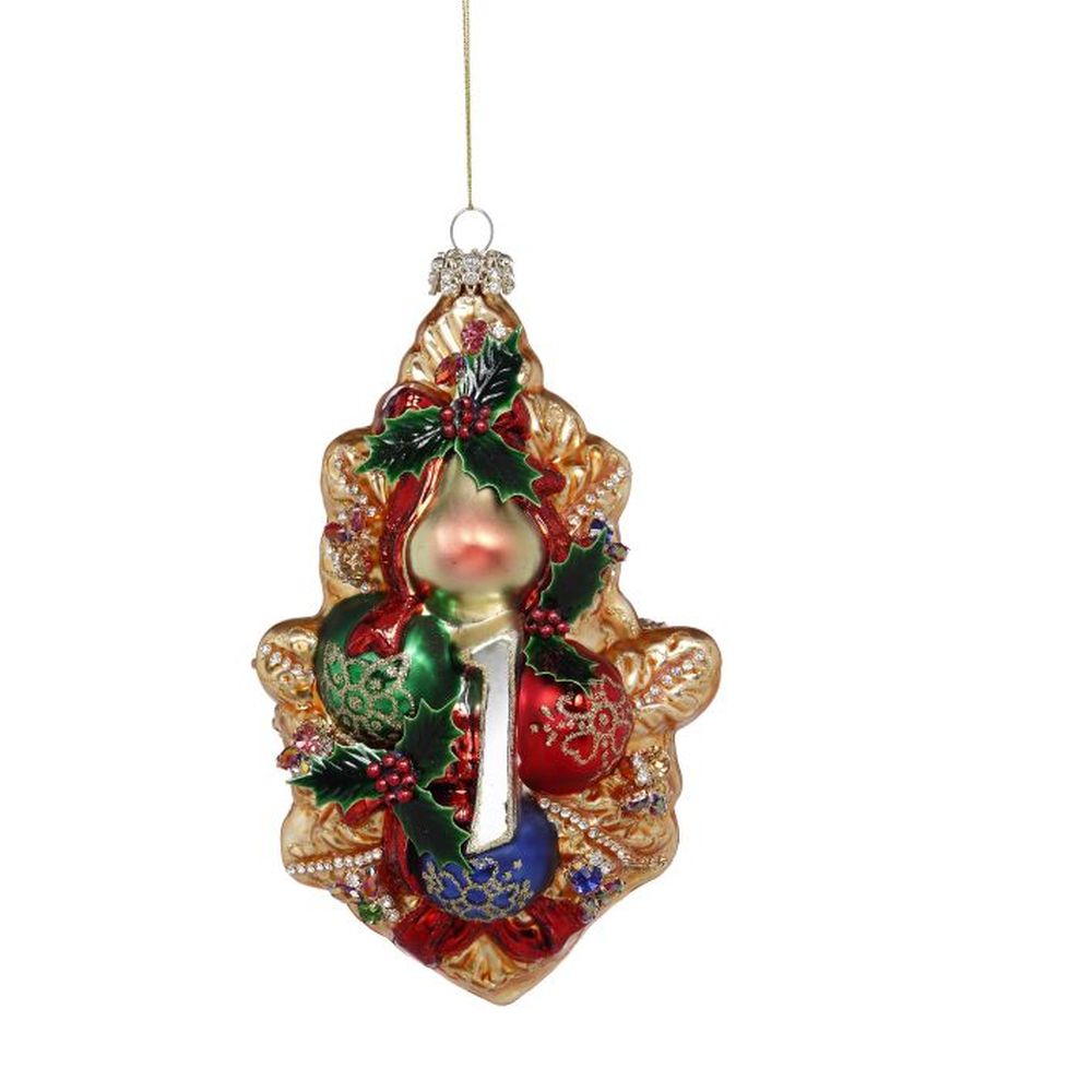 Mark Roberts Christmas 2022 Partridge In A Pear Tree Jeweled Ornament 8 Inches