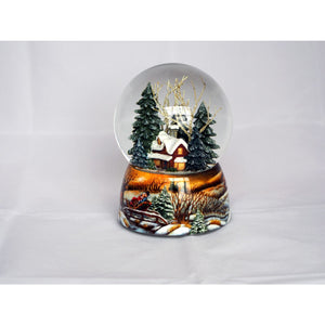 Musicbox Kingdom 4.7" Snow Globe “Winter Forest” Plays "Winter wonderland”