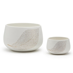 Two's Company Golden Filigree Set Of 2 Bowl - Ceramic