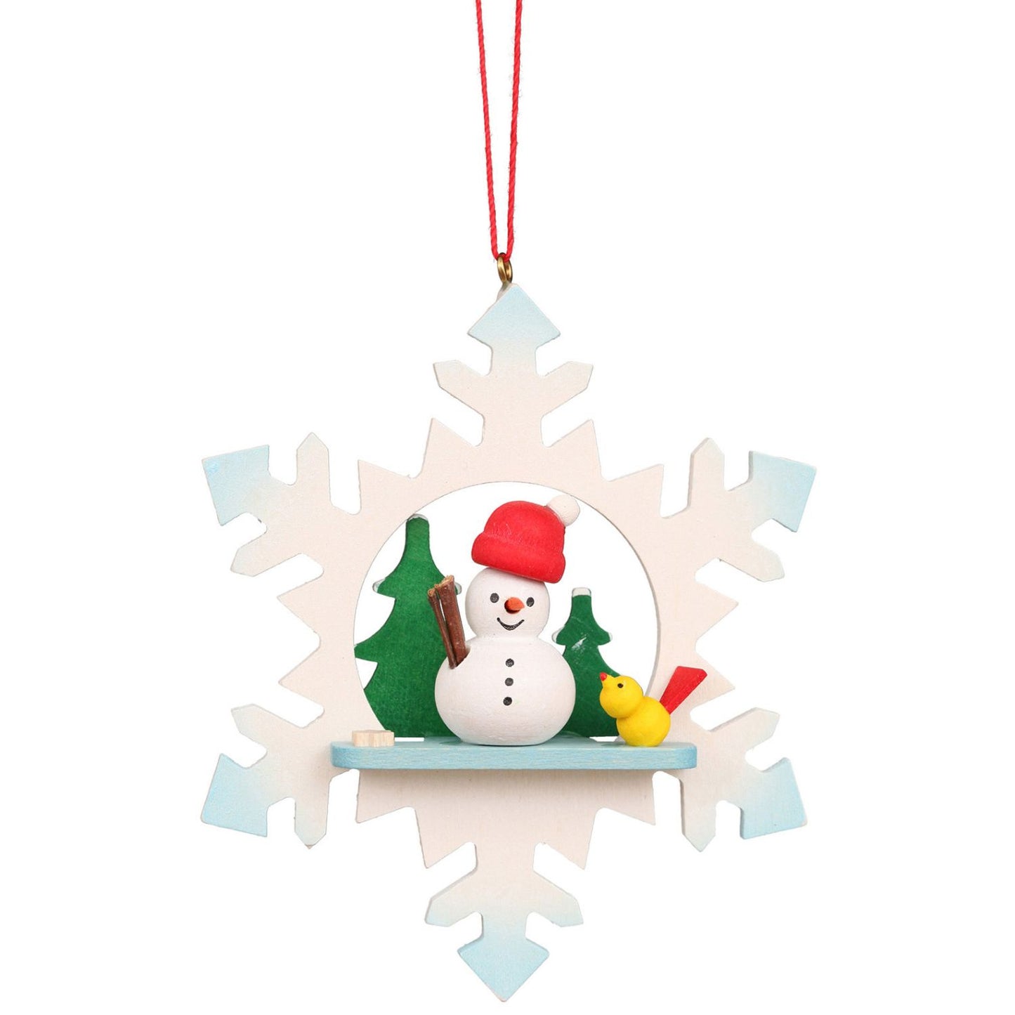 Alexander Taron Christian Ulbricht Ornament - Snowflake with Snowman