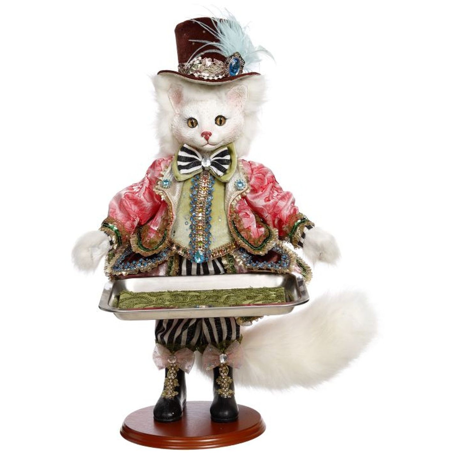 Mark Roberts 2022 Server Cat with Tray Figurine, 26.5"
