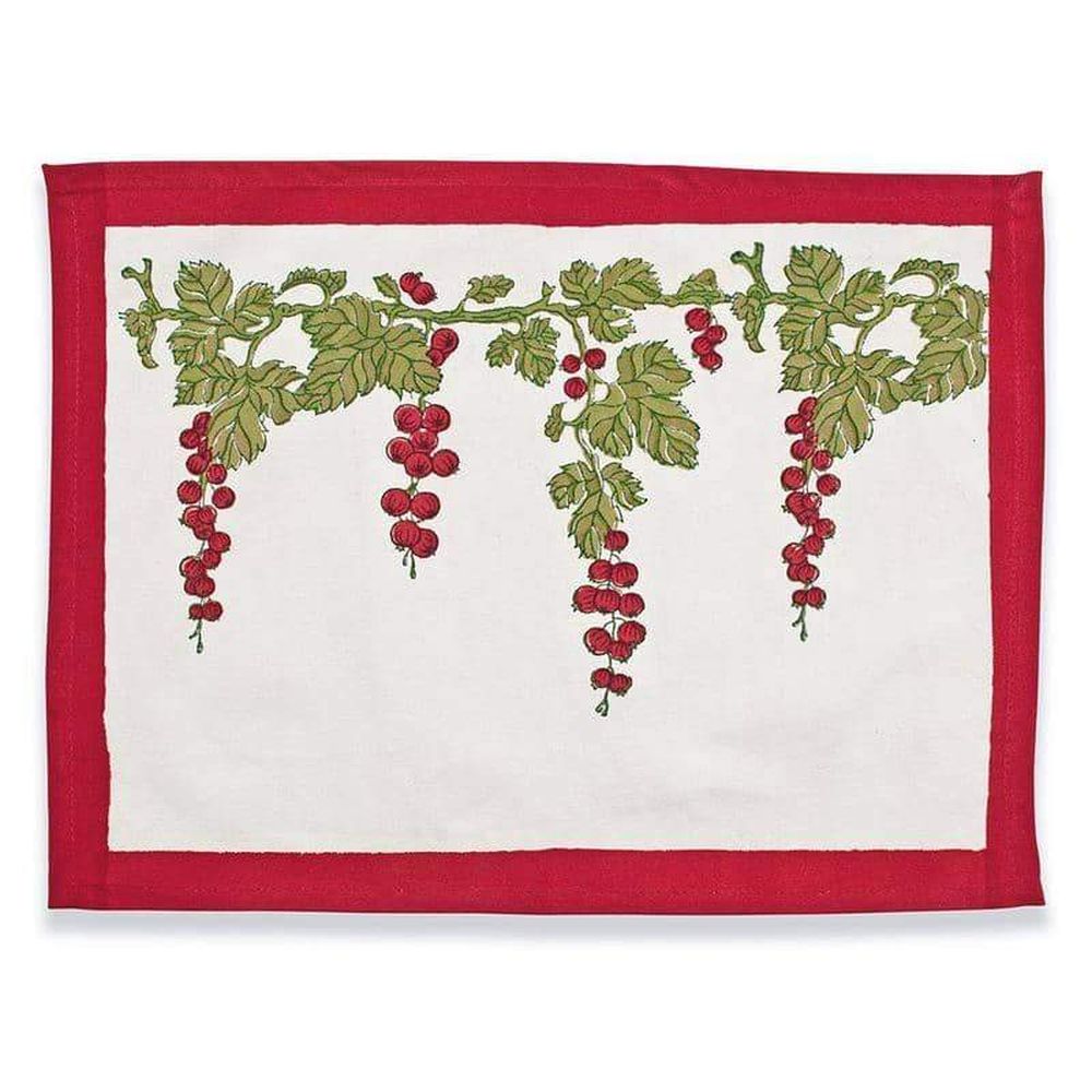Couleur Nature Gooseberry Red/Green Placemats 15X18 - Set Of 6