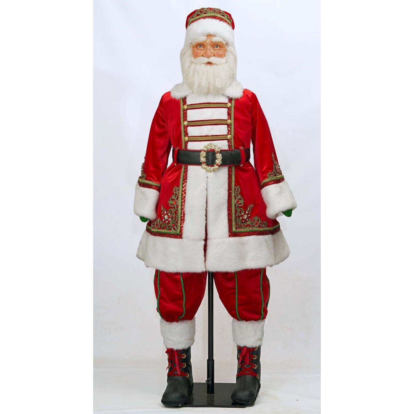 Katherine's Collection 2021 Jolly St. Nick Life Size Doll Red Polyester