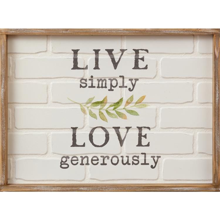 Your Heart's Delight Sign - Live Simply, Subway Tile Look