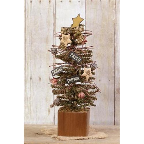 Your Heart's Delight Christmas Tree - Faith, Family, Friends - 14 inches
