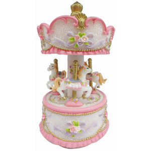 Musicbox Kingdom 5.5" Carousel Turns To The Melody “Magic Flute”
