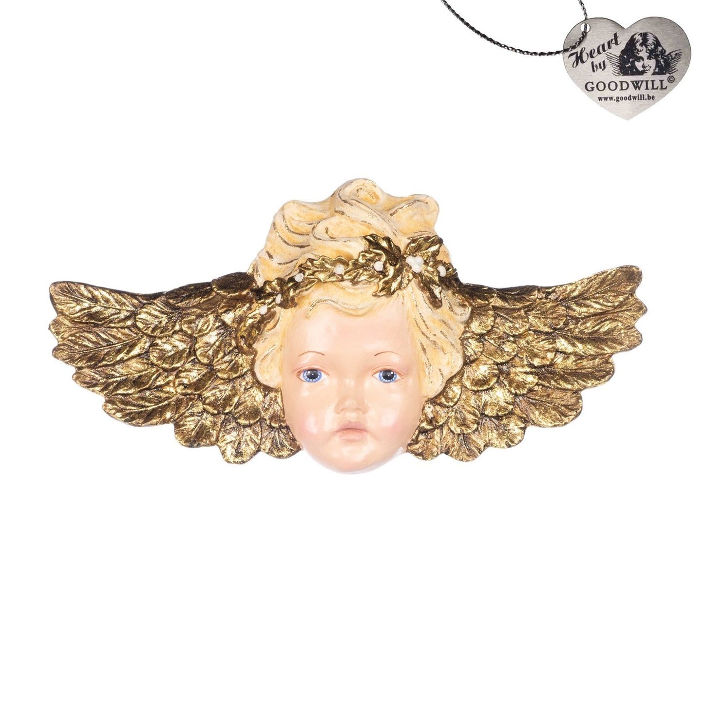 Goodwill Heavenly Display Cherub Head with Wings Gold 40Cm