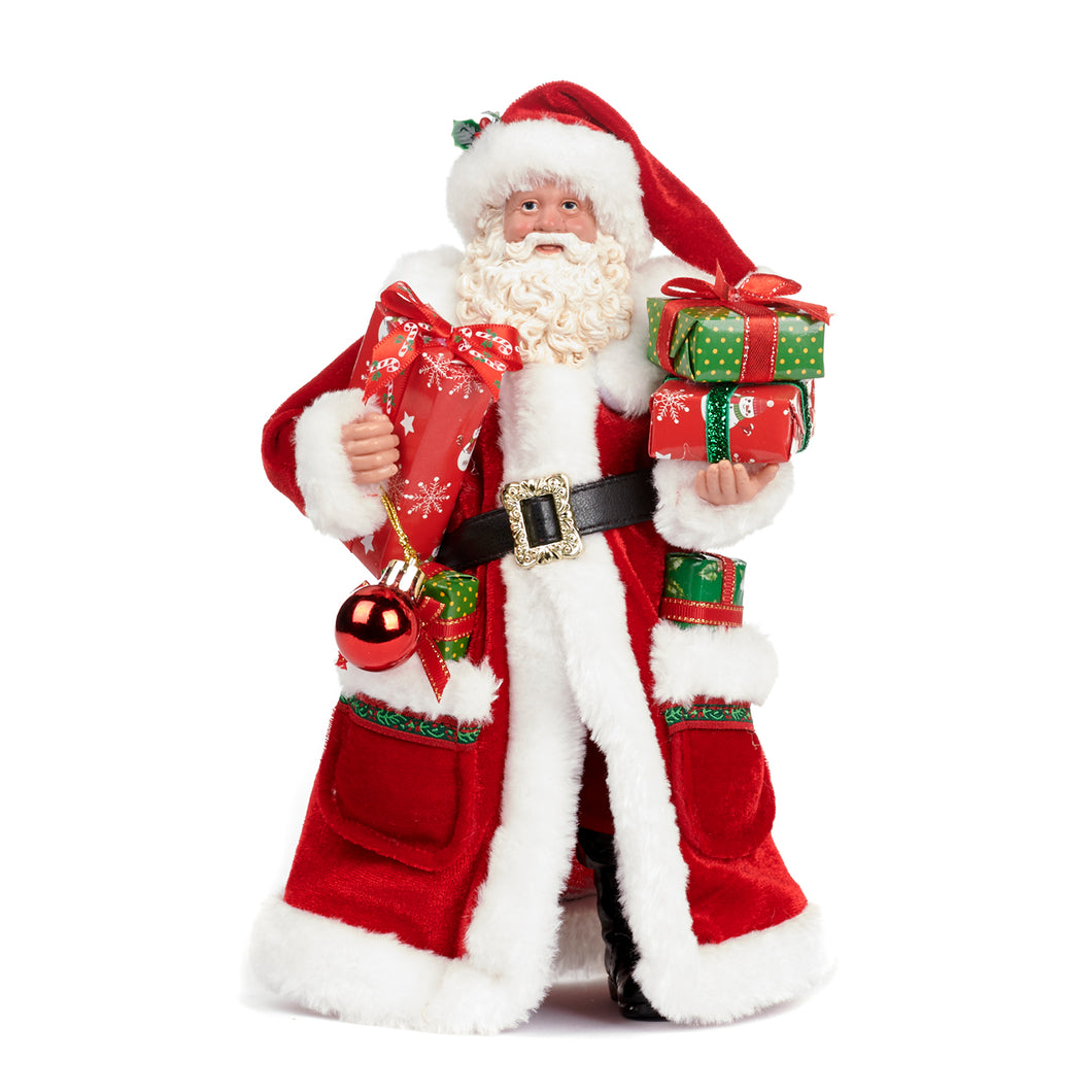 Goodwill Fabric Santa With Gifts Two-tone Red 28Cm