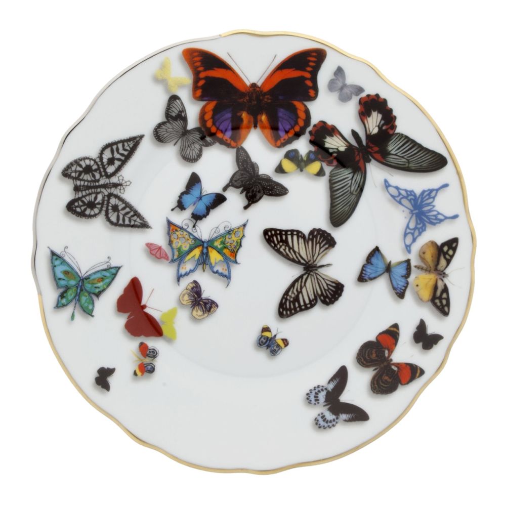 Vista Alegre Butterfly Parade Bread and Butter Plate