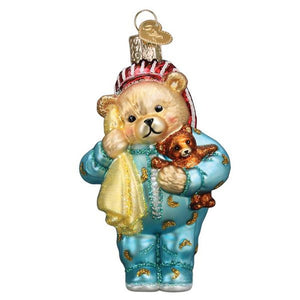 Old World Christmas Bedtime Teddy Bear Ornament