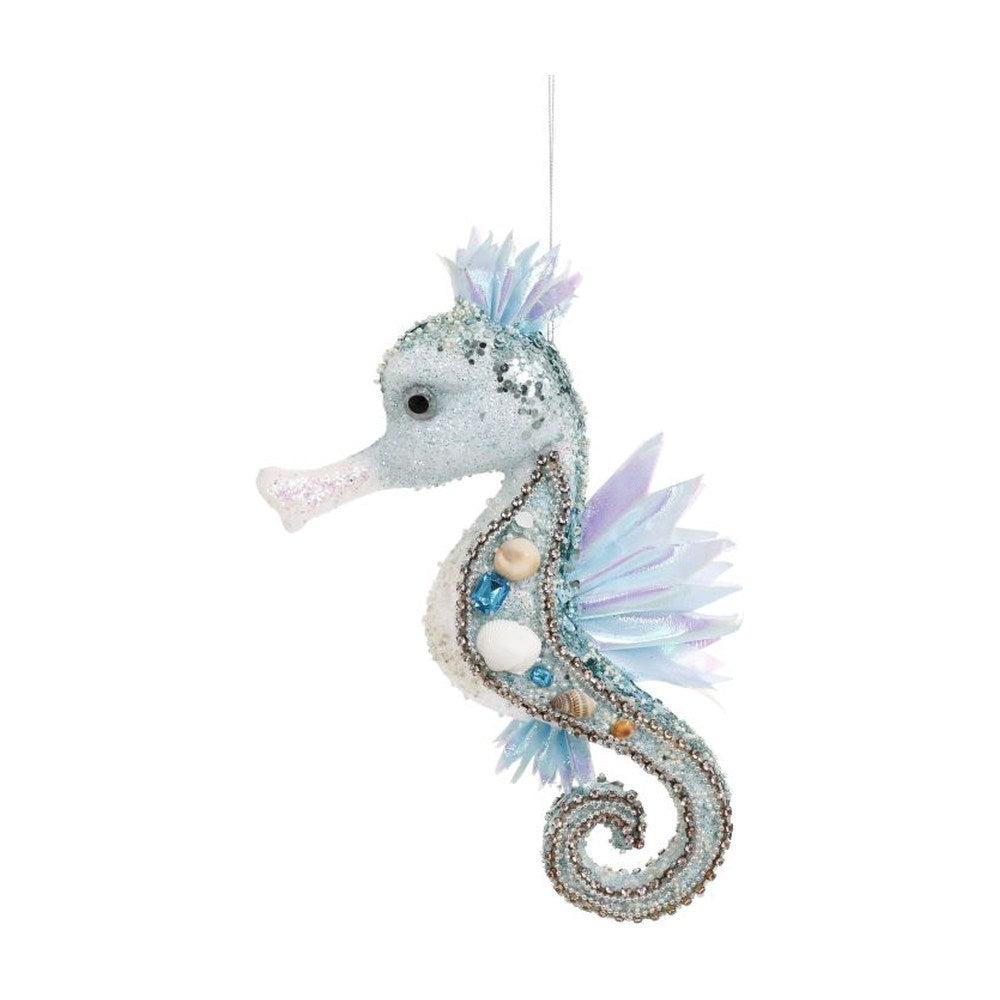 Mark Roberts Christmas 2019 Beaded Seahorse Ornament, Large, 12 inches