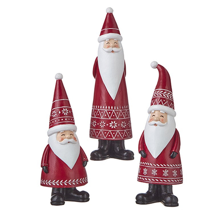 Raz Imports 2022 Countryside Christmas 12" Santa Gnomes, Set of 3
