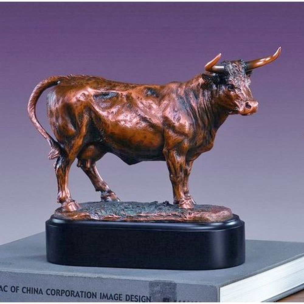 Treasure of Nature Charolais Cow Statue - Bronze Finish, 7.5" x 9"