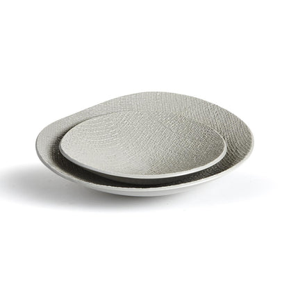 Two's Company S/2 Haiku Collection Wave Bowl In A Shitake Beige Color (Food Safe)