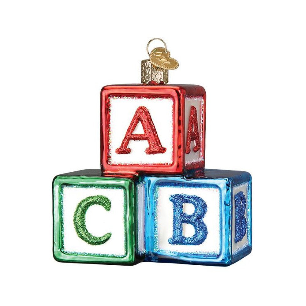 Old World Christmas Abc Blocks Ornament