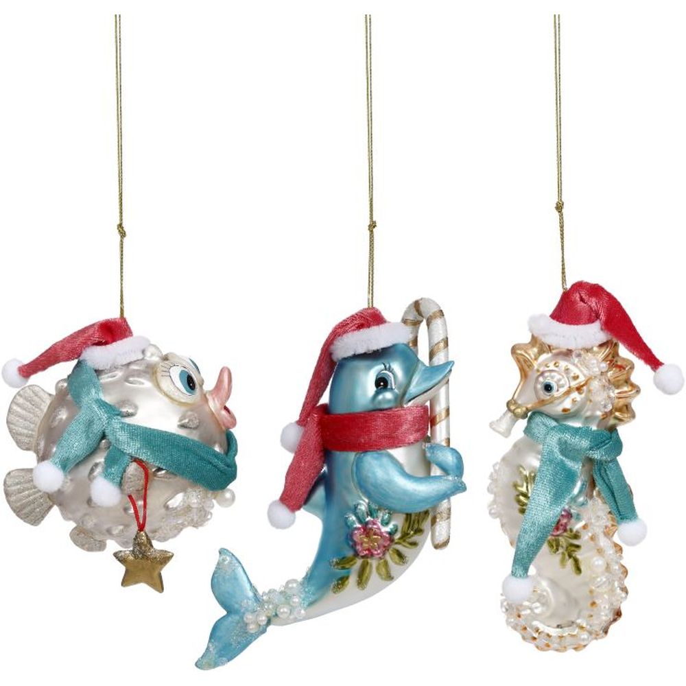 Mark Roberts Christmas 2023 Under The Sea Ornament 3-6'', Assortment of 3