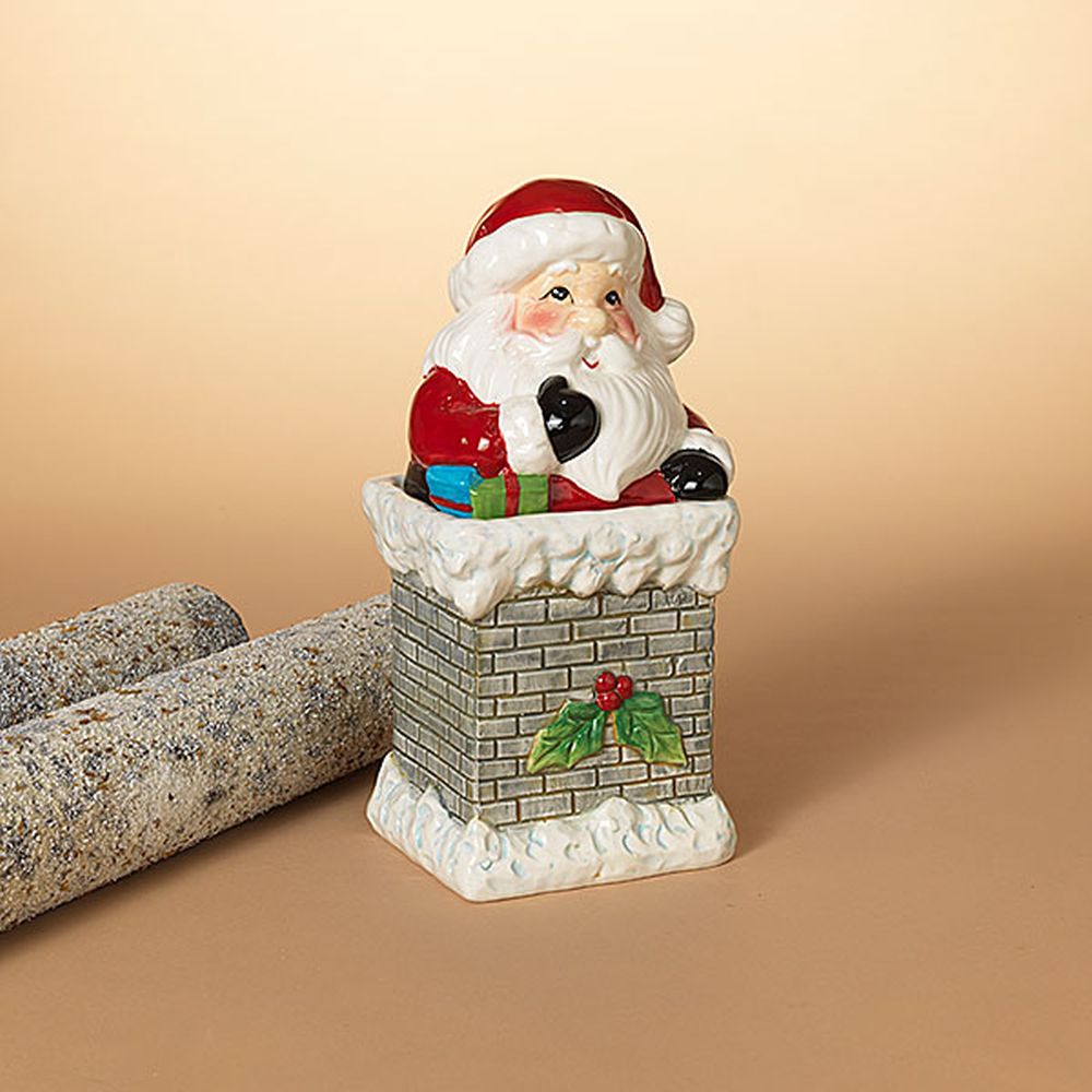 Gerson Company 11.5" Dolomite Santa On Chimney Cookie Jar