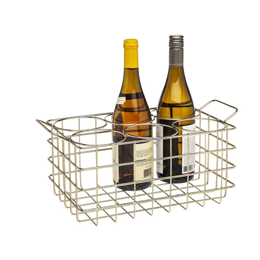 Godinger Gold Wine Rack Crate