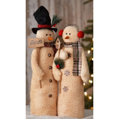 Your Heart's Delight Snowman - Couple  Welcome with Birdhouse