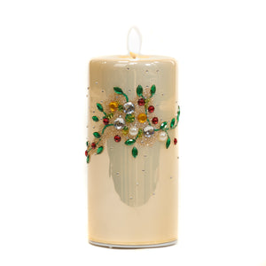 Goodwill Led Glass Christmas Jewel Candle 18Cm