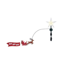Load image into Gallery viewer, Kurt Adler 19.7&quot; Star With Rotating Santa and Sleigh LED Treetop