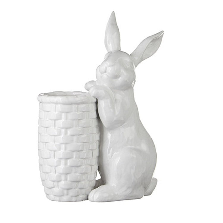 Raz Imports Boxwood 9.75" Bunny Bud Vase