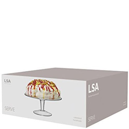 LSA International Serve Cakestand 12.25 inches/H5.5 inches, Clear