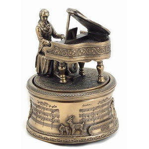 Musicbox Kingdom 6.5" Mozart Figure Turns To The Melody “The Magic Flute”