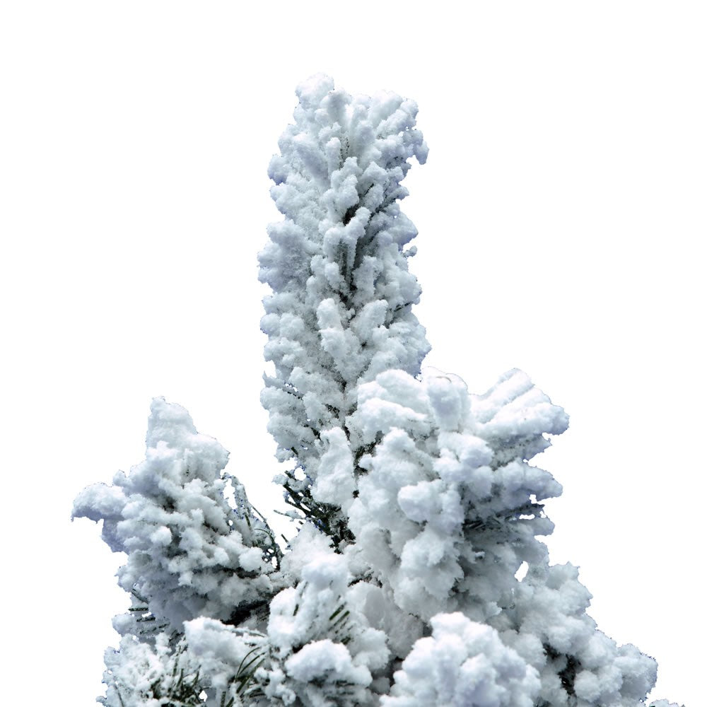 Vickerman 36" Flocked Alaskan Pine Artificial Christmas Tree, Unlit, PVC