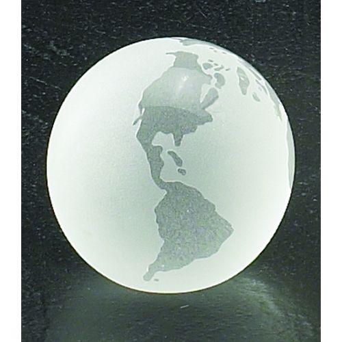 Bey Berk 3" Acetate Etched Glass Globe Paperweight by Bey Berk