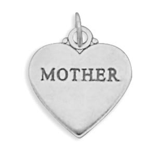 MMA Oxidized "Mother" Heart Charm