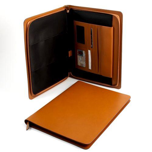 Bey Berk Saddle Leather Portfolio With Multi Compartments by Bey Berk