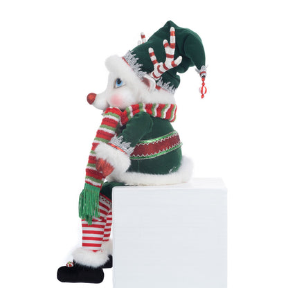 Katherine's Collection 2023 Peppermint Palace 16.5 Inch Reindeer Lanky Leg Doll Green