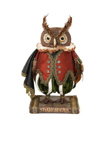 Katherine's Collection 2022 Hoo's There Owl Tabletop Figurine, 17". Brown Resin